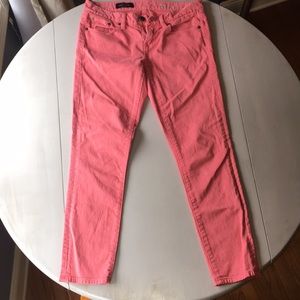 J.Crew pink toothpick ankle jeans